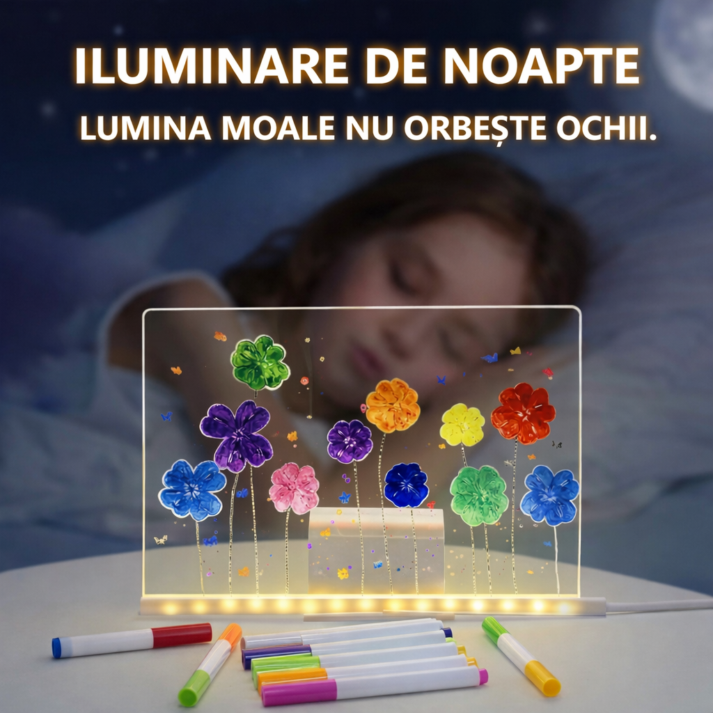 Tabletă de Desen Luminoasă LED pentru Copii