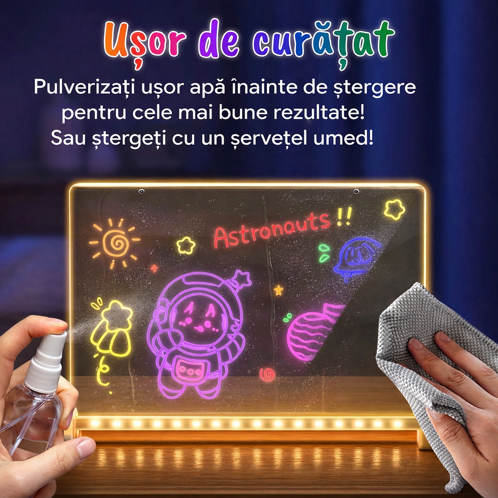 Tabletă de Desen Luminoasă LED pentru Copii
